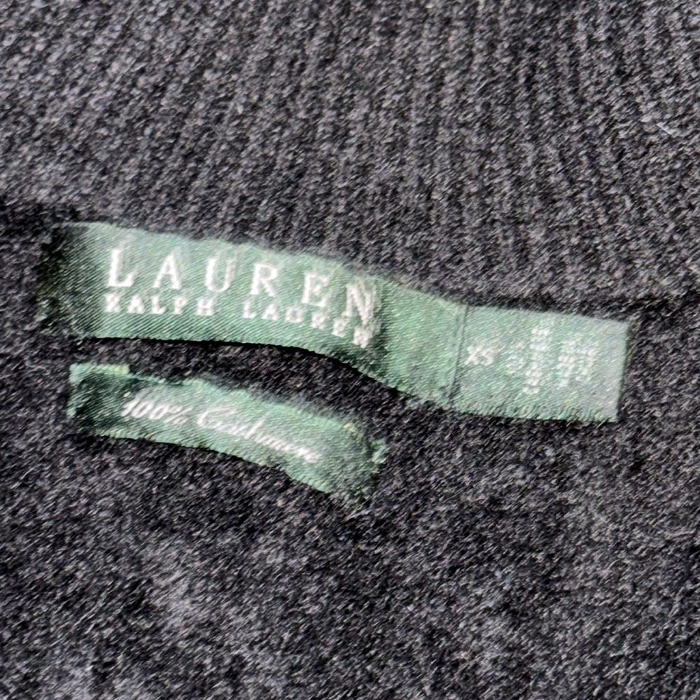 POLO RALPH LAUREN BLACK CASHMERE SWEATER - Picture 4 of 6